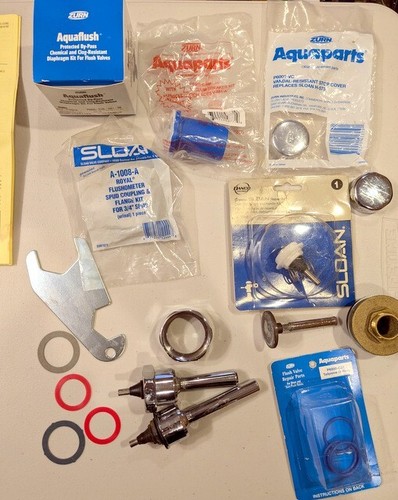 Sloan Royal Flushometer parts - Assorted New and Used - Zurn Aquaflush