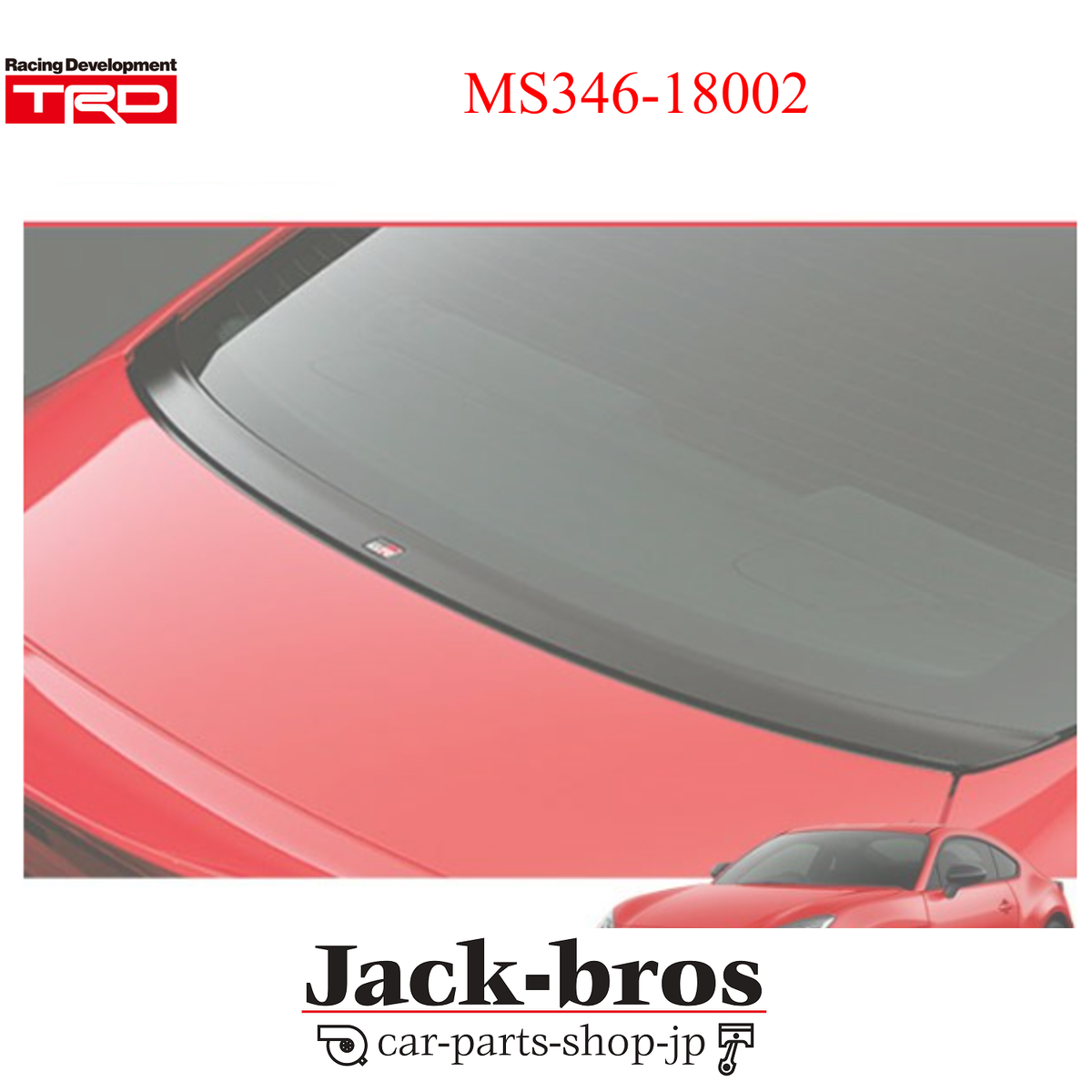 TRD Genuine OEM GR AERO STABILIZING COVER FOR TOYOTA 86 ZN8 MS346