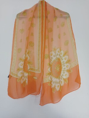 N5# Atelier Versace Chiffon Silk Scarf Médusa, 63/18 inch