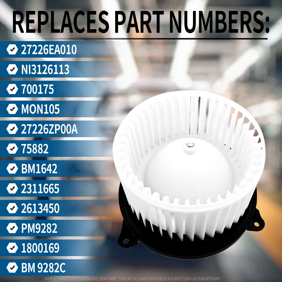 AC Blower Motor Heater for Nissan Frontier 05-19 Pathfinder 05-12 Xterra 05-15 - Изображение 3 из 4