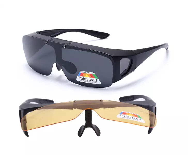 Fit over Polarized wrap around Sunglasses Fishing Flip up