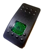 Carling Technologies V152 Contura II Rocker Switch SPST 15A 250V,Green Indicator