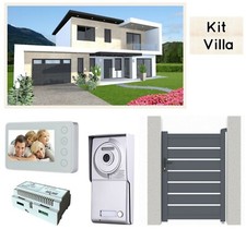 KIT VIDEOCITOFONO MONOFAMILIARE  / BIFAMILIARE PROGRAMMATO CHIAMATA CELL din