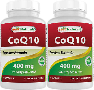 2 Pack Best Naturals CoQ10 400 mg 60 Capsules