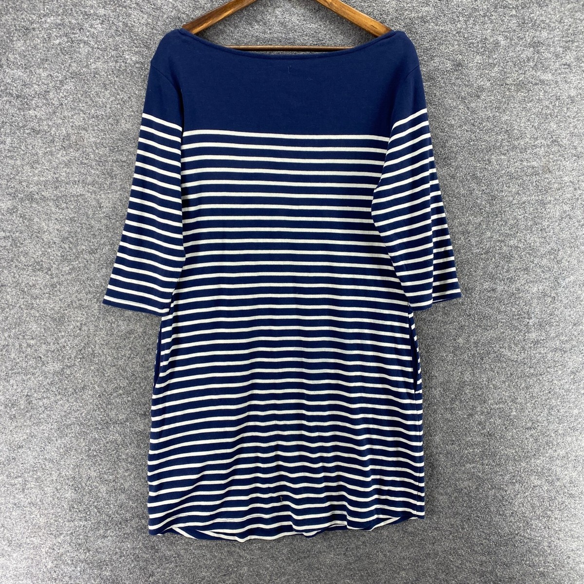 blue and white striped dress with buttons Blue & White Striped Button Front Midi Dress Moda Boutique