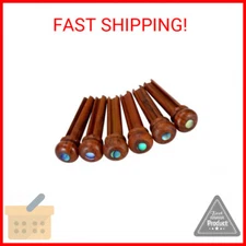 Acoustic Guitar Bridge Pins – Rosewood – Inlaid Dot – 6 Pack