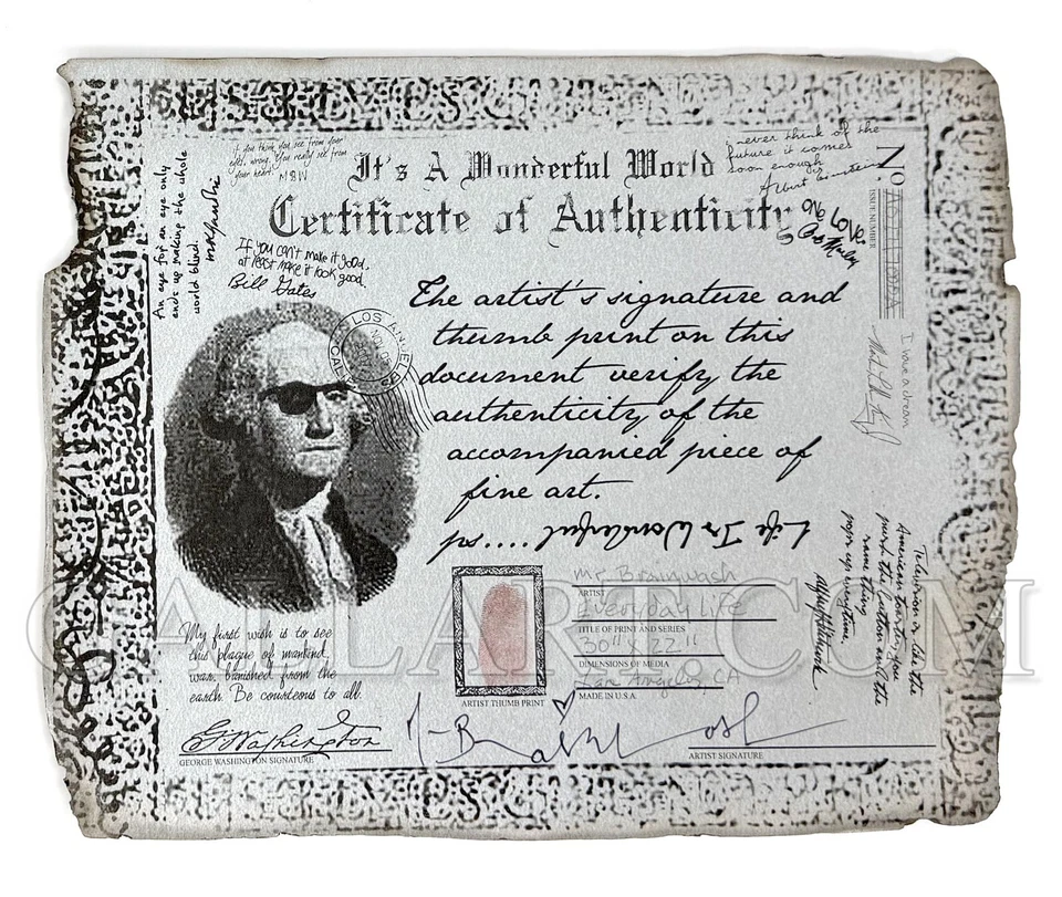 Mr. Brainwash "Everyday Life" 2021 | Pintura Original | 36x29" Enmarcado | GallArt Foto 3 de 4