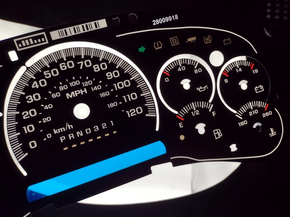 Superposición facial calibre edición LED 2006 2007 GM Silverado Tahoe Sierra 1500 2500 gasolina Foto 4 de 4