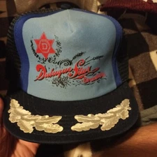 Nice Vtg Dubuque Iowa Star Beer 6 Point StarTrucker Style Mesh Snap Back Hat Cap