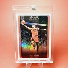 Trae Young Hawks PANINI HOLO HAWKS ROOKIE CARD - MINT - W/CASE. rookie card picture