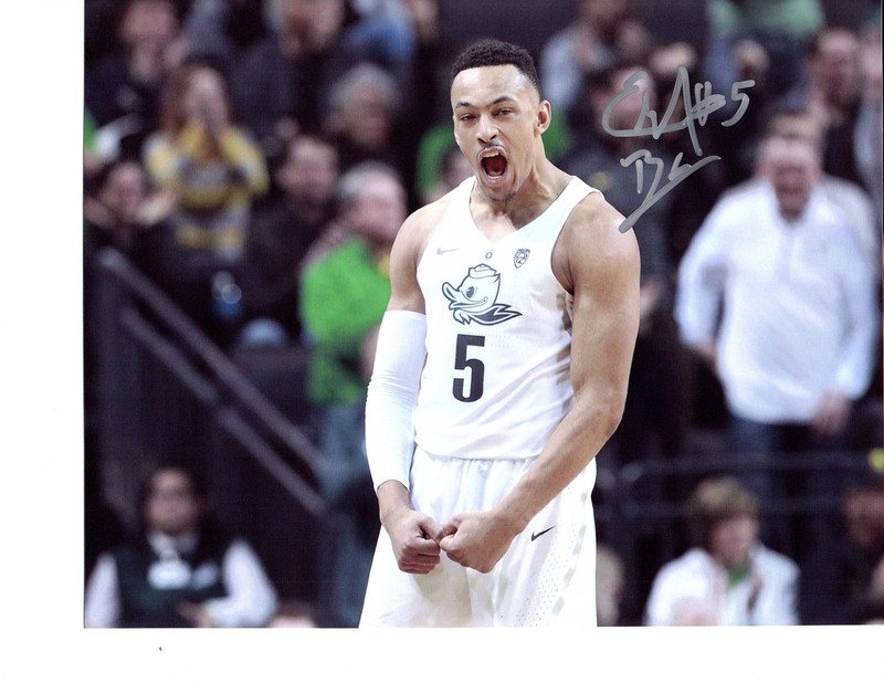 Elijah Brown Oregon Ducks basketball Signed photo 8x10 Autograph NBA