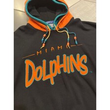 Vintage starter Miami Dolphins Florida nfl football team hoodie sweatshirt VEUC 