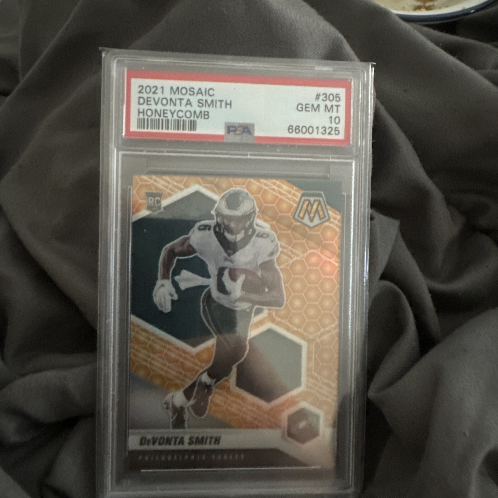 2021 Panini Mosaic Devonta Smith RC SSP Honeycomb #305 PSA 10 Eagles ROOKIE