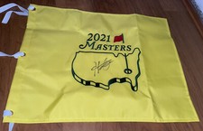 Hideki Matsuyama Signed 2021 Masters Flag