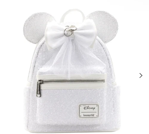 Loungefly Disney Minnie Mouse Sequin Wedding Mini Backpack - *READY TO SHIP*