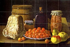 Art Fruit Cheese Mural Ceramic Decor Backsplash Bath Tile #334