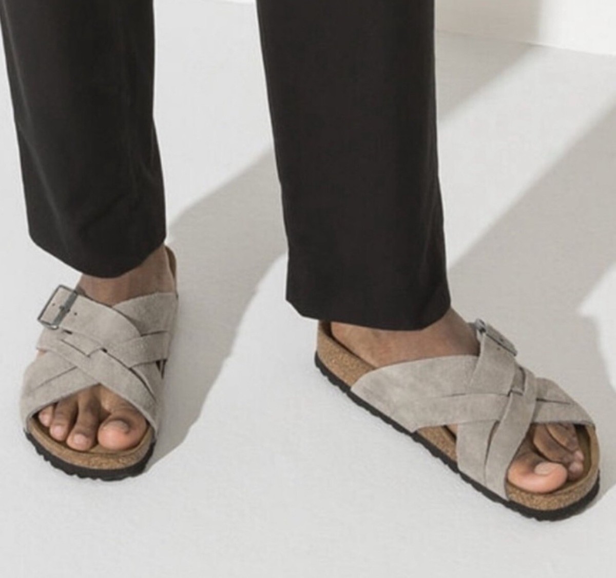 Birkenstock Lugano soft bed stone suede Size 13 NWT Regular  display picture 3