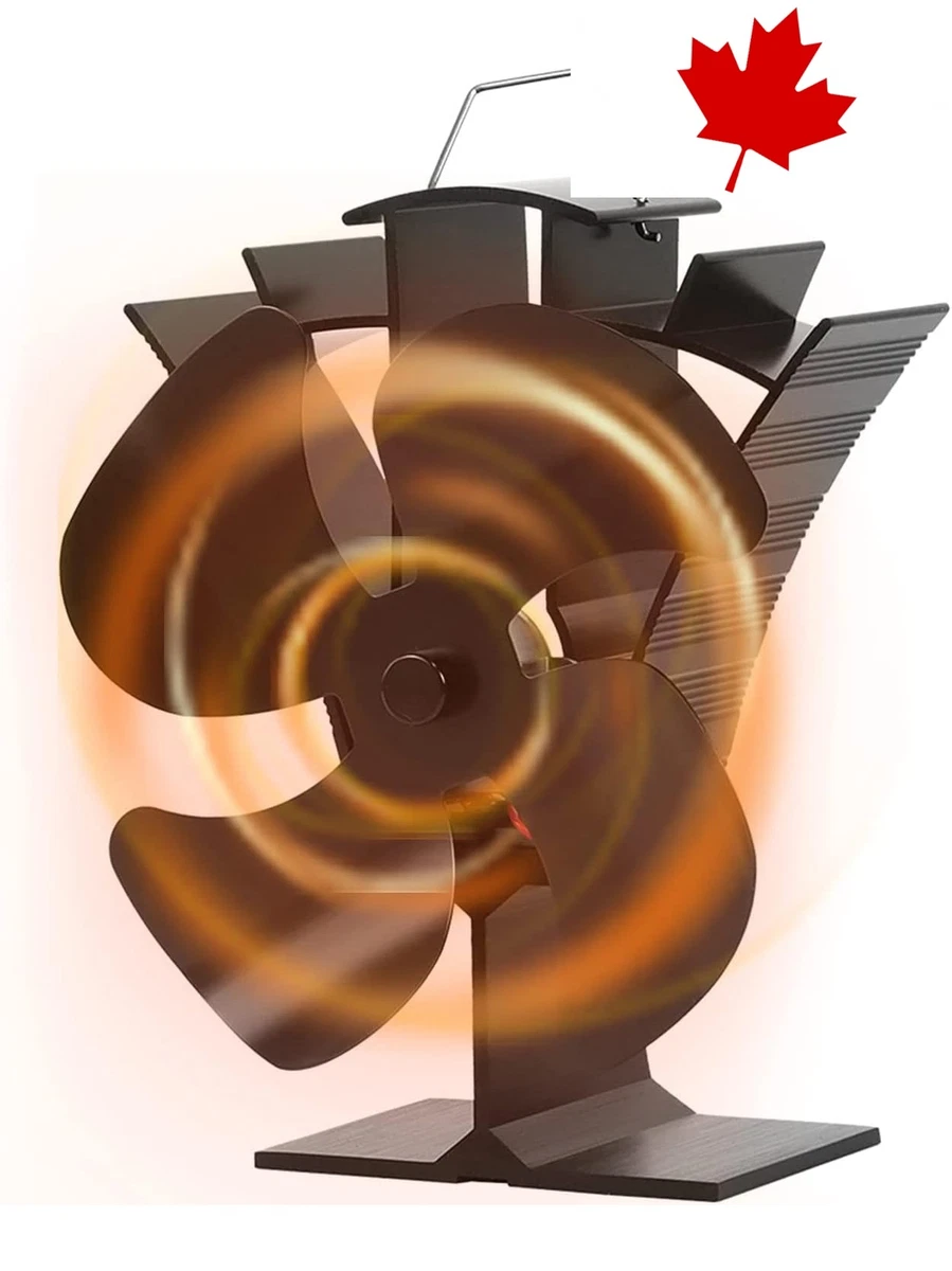 Newly Designed Small Wood Stove Fan: 4 Blades Heat-Powered Eco Fan for Home  W... | eBay
