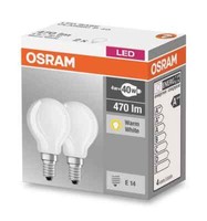 Osram 2Er-Pack E14 Led Lampe Base Retrofit 4W 470Lm Warmweiss Wie 40W