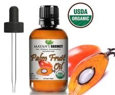 Mayan's Secret Organic Red Palm Fruit Oil 4oz - Cold Pressed for Cooking & Skin