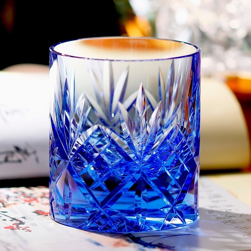 K9 Crystal Whisky Rock Glass Hand Carved Floral Pattern Crystal Collection 240ml - Picture 13 of 32