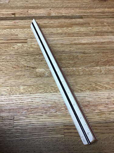 Wood trilateral Scale ruler engineering drafting triangular West ...