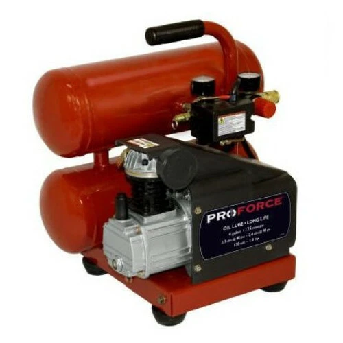ProForce VSF1080421 1 HP 4 gal Oil Free Twin Stack Air Compressor New