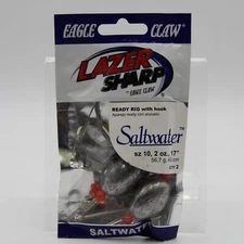 Eagle Claw Lazer Sharp Bottom Rig L1025-2 Saltwater Sz 10 2oz 17in