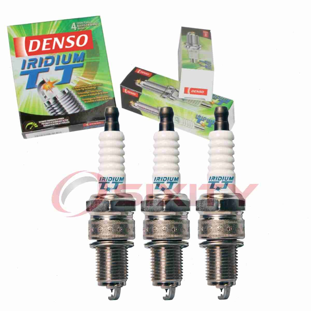 3 pc Denso Iridium TT Spark Plugs for 1989-1997 Geo Metro 1.0L L3 Ignition sx