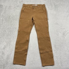 Carhartt Double Knee Pants Womens 4 Carpenter Work Rugged Flex Relaxed Fit Brown