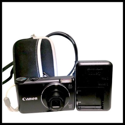 Canon PowerShot A2200 14.1MP Digital Camera Black Battery Charger