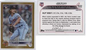 2022 Topps Update Rookie Debut Gold Foil Joe Ryan #US222 Rookie RC