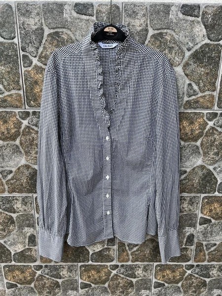 Women Caliban Shirt Grey Cotton 38 / M / 46