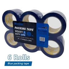 6 Rolls Shipping Packaging Box Packing Sealing Tape Dark Blue 2mil 3"x110 Yards
