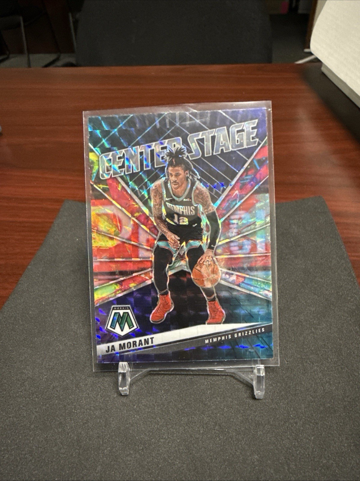 2020-21 Panini Mosaic JA MORANT "Center Stage" SSP Memphis Grizzlies B05
