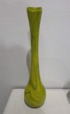 Murano Style Blue Yellow Swung Like - Vase