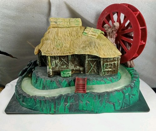 Vintage Penn Plax 1978 Aquarium Decor Flowing Mill Stream Water Mill Wheel Veny