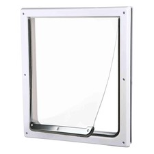 Pet Products 2-Way Locking Dog Door, Medium to X-Large Dogs, White