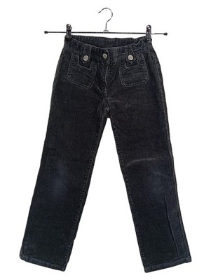 Vertbaudet Cordhose Mädchen Gr. 134 Schwarz Baumwolle