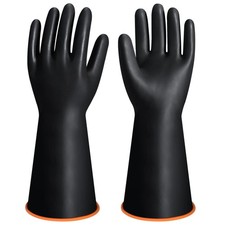 14" XL Size Latex Chemical Resistant Reusable Heavy Duty Long Rubber Gloves Men