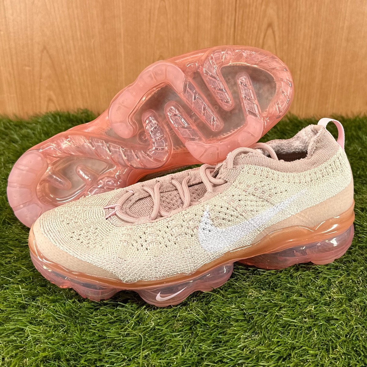 Nike Air VaporMax 2023 Flyknit Oatmeal Pink Sneakers DV6840 