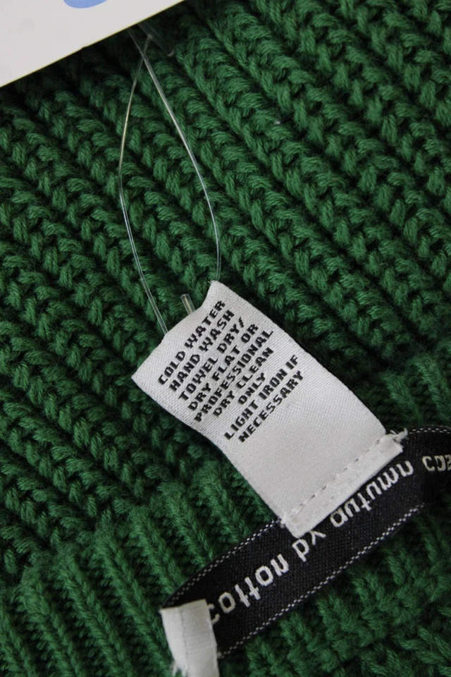 Cotton By Autumn Cashmere Womens Cotton Long Sleeve Sweater Green Size M - Image 4 of 4