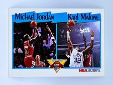 1991-92 Hoops #306 Michael Jordan/Karl Malone League Leaders Scoring HOF NM-MT 