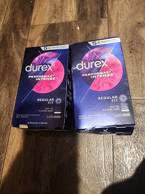 2 PACK OF Durex Performax Intense Natural Latex Condoms - Exp In 26