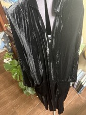 Johnny Was Jade Midi Velvet Kimono Coat Jacket With Eyelet Detail Size Large