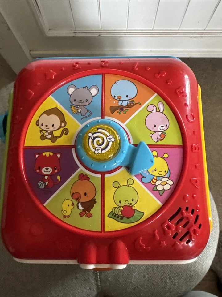 Cubo de actividad VTech Sort and Discover rojo ~ probado ~ funciona ~ usado en excelente estado Foto 2 de 4