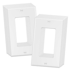 10-Pack 1-Gang Wall Plate Decorator Switch Cover Receptacle Outlet Cover Plat...