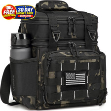 Best Insulated Lunch Bag for Men, Large Tactical Box Double Deck Expandable Soft