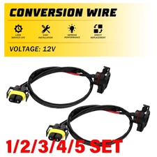 5202 H16 to H11 H8 Fog Light Conversion Wire Harness Pigtail Extension 1-5SET