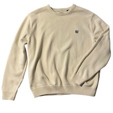 Chaps Sweater Men XXL Cream Essex Crew Neck Tight-Cable Knit Pullover Heritage